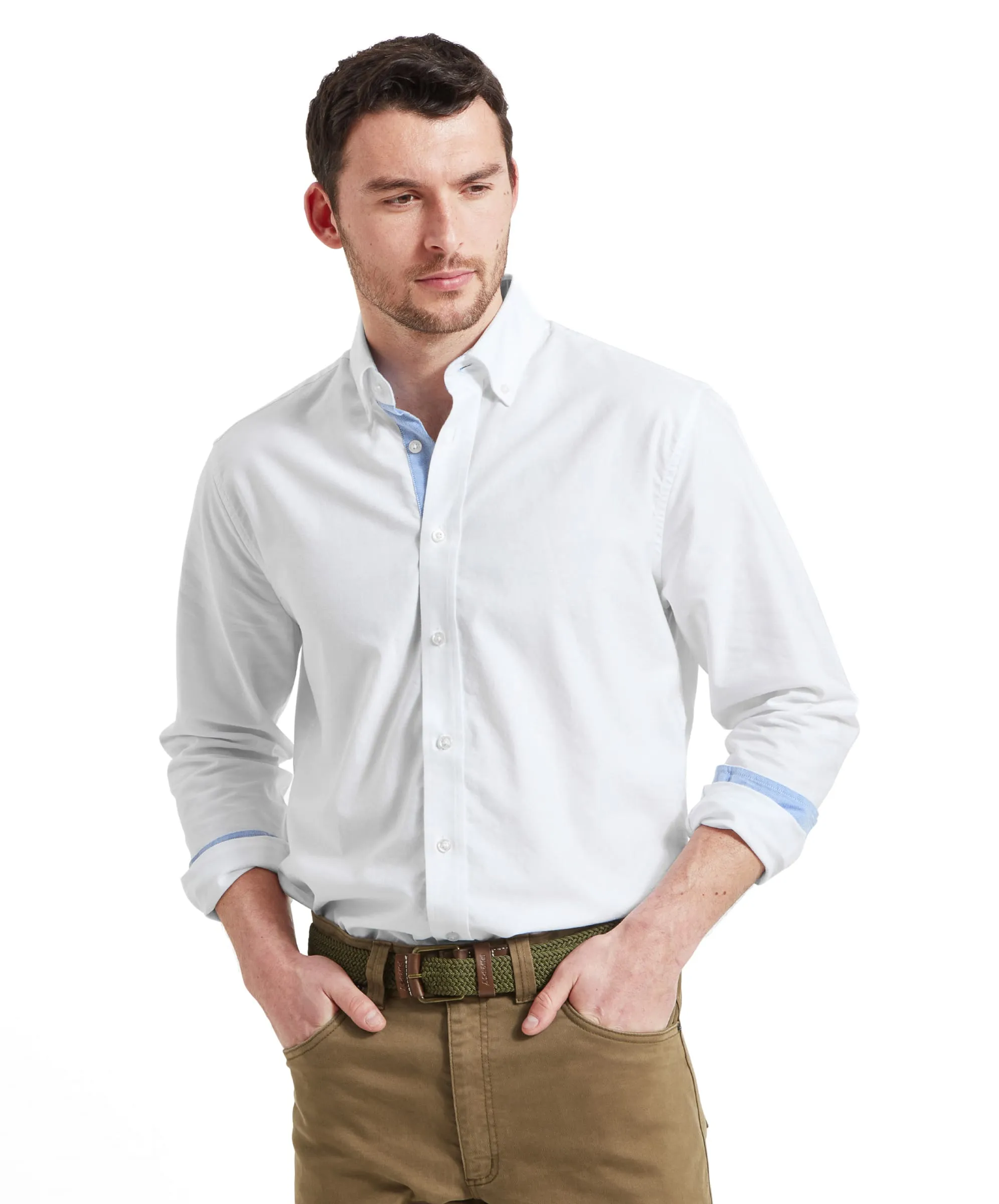 Holt Soft Oxford Tailored Shirt - White