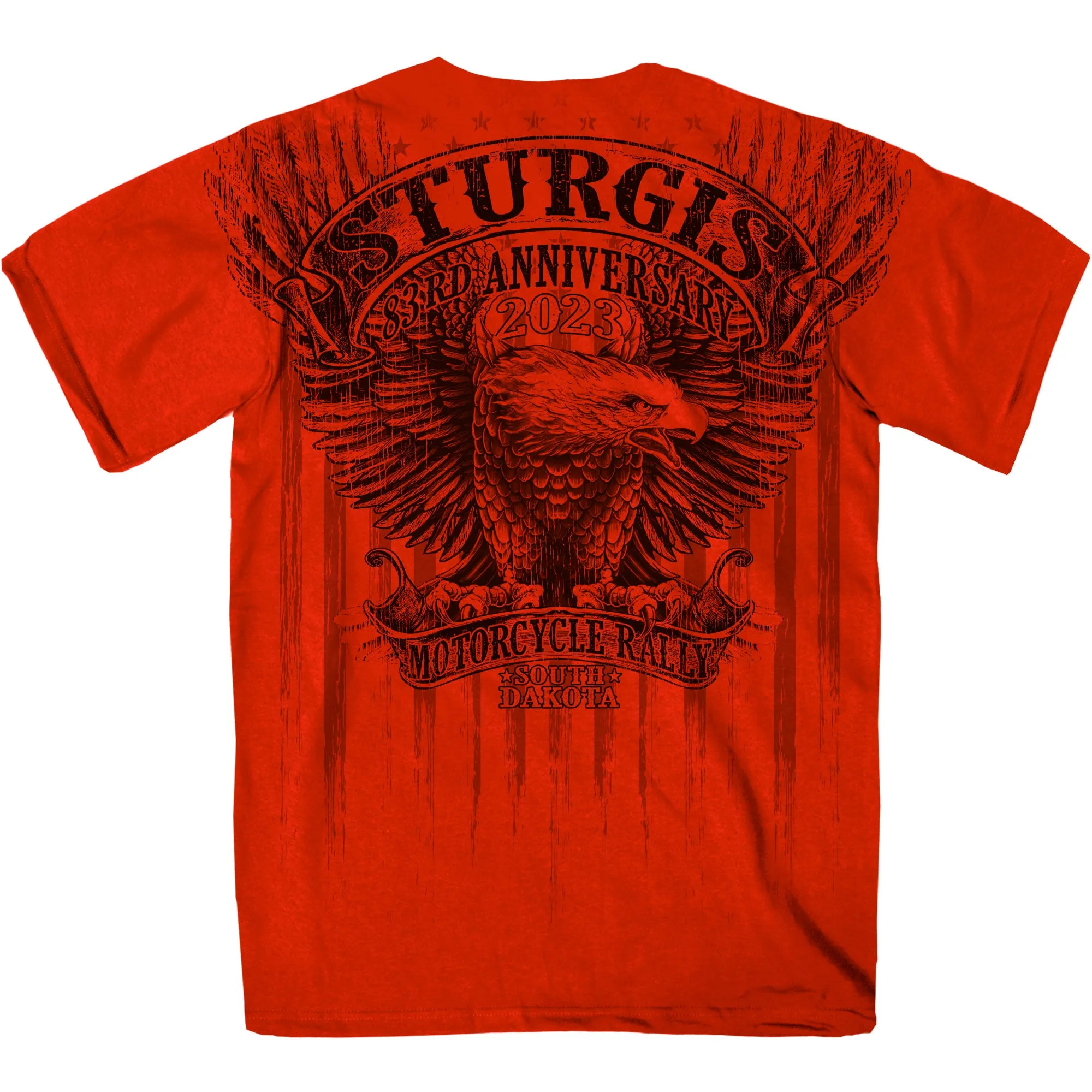 HOT LEATHERS ST23 RED EAGLE UPWING JUMBO T-SHIRT SPB1109