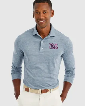 Johnnie-O Swing Long Sleeve Featherweight Custom Polos, Lake