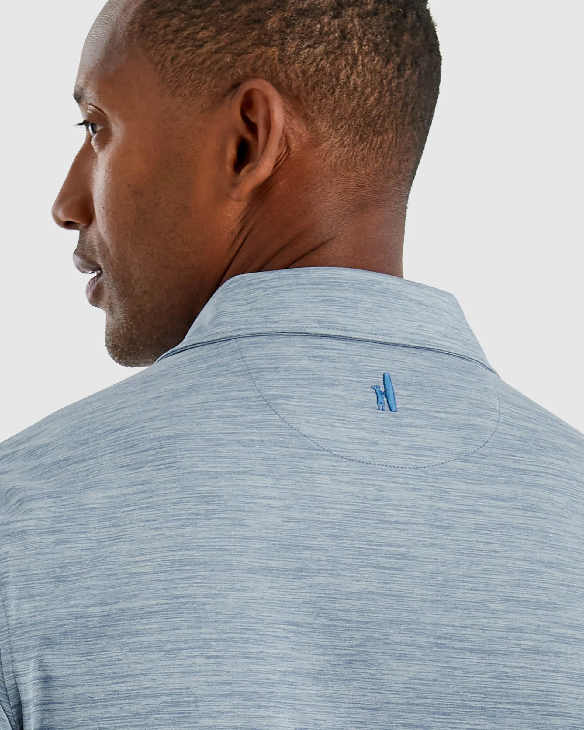 Johnnie-O Swing Long Sleeve Featherweight Custom Polos, Lake