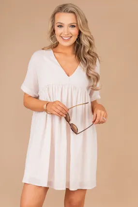 Keeping You Happy Natural White Babydoll Dress