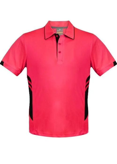 Kids Tasman Polo Neon Pink/Black