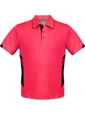 Kids Tasman Polo Neon Pink/Black
