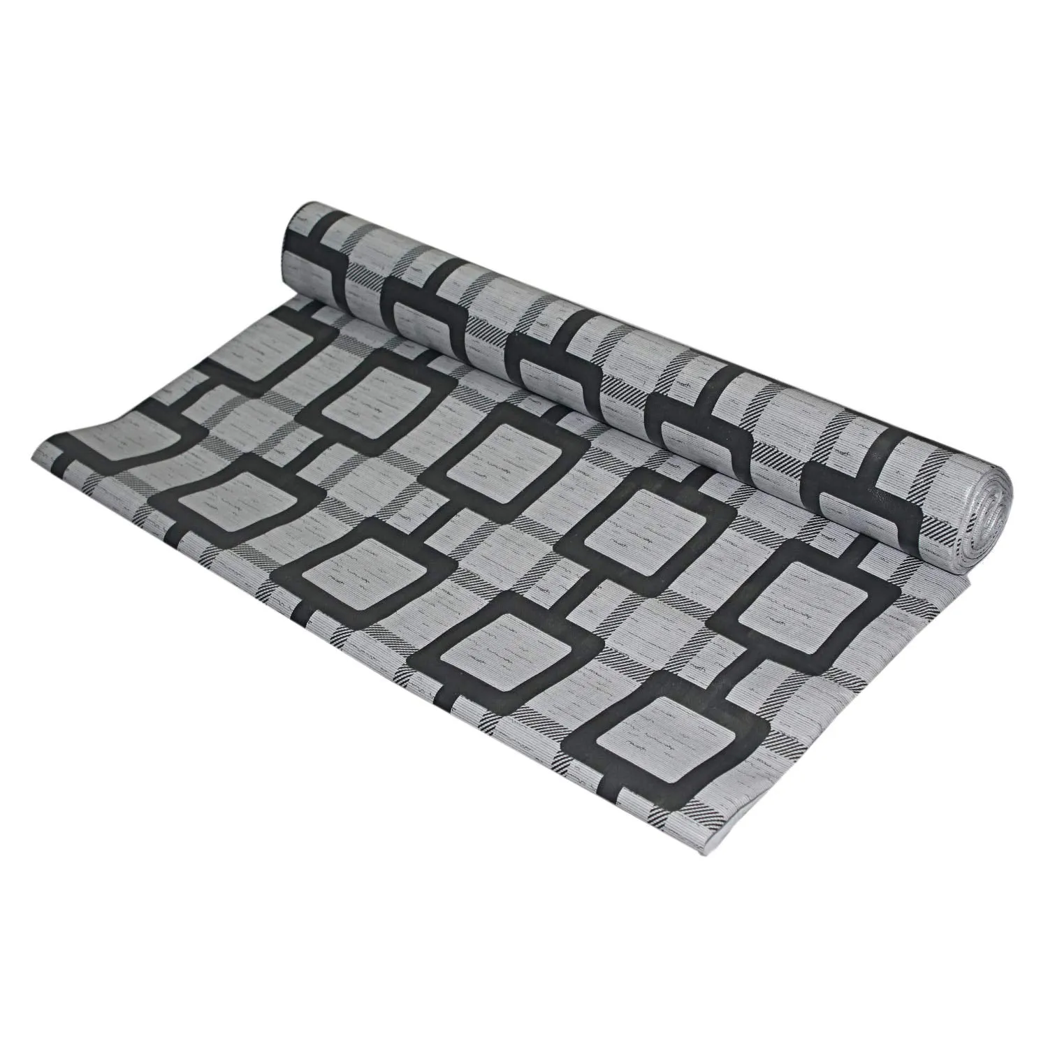Kuber Industries (10 Mtr Roll) Anti Slip Kitchen Mats for Shelf - Waterproof Trolley Mats for Fridge | Cabinet | Drawer | Bathroom - Multipurpose Liner for Refrigerator (Easy to Cut) (Grey)