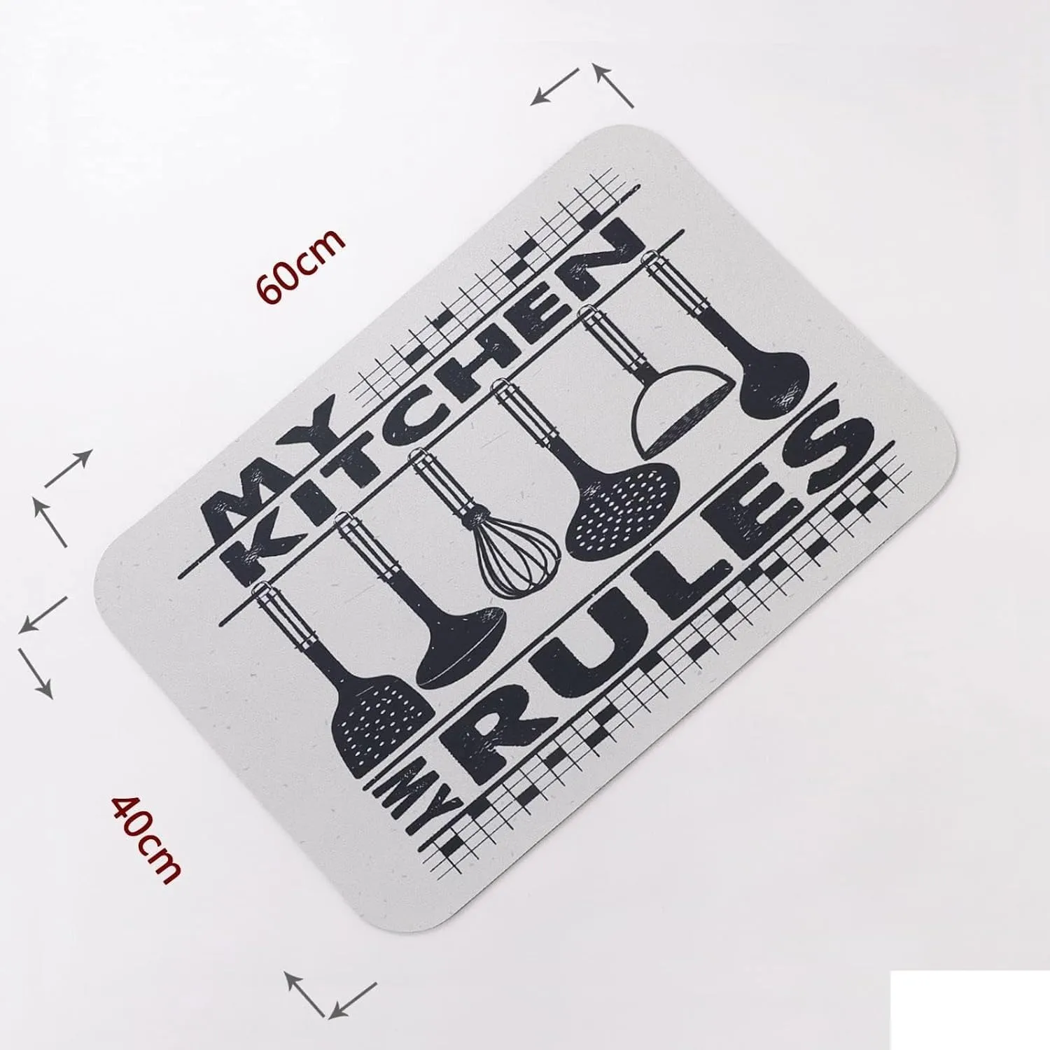Kuber Industries PVC Kitchen Floor Mat|Anti-Skid Backing|Mats for Kitchen Floor |Easily Washable|Idol for Home, Kitchen Entrance| CF-220808 | Multi