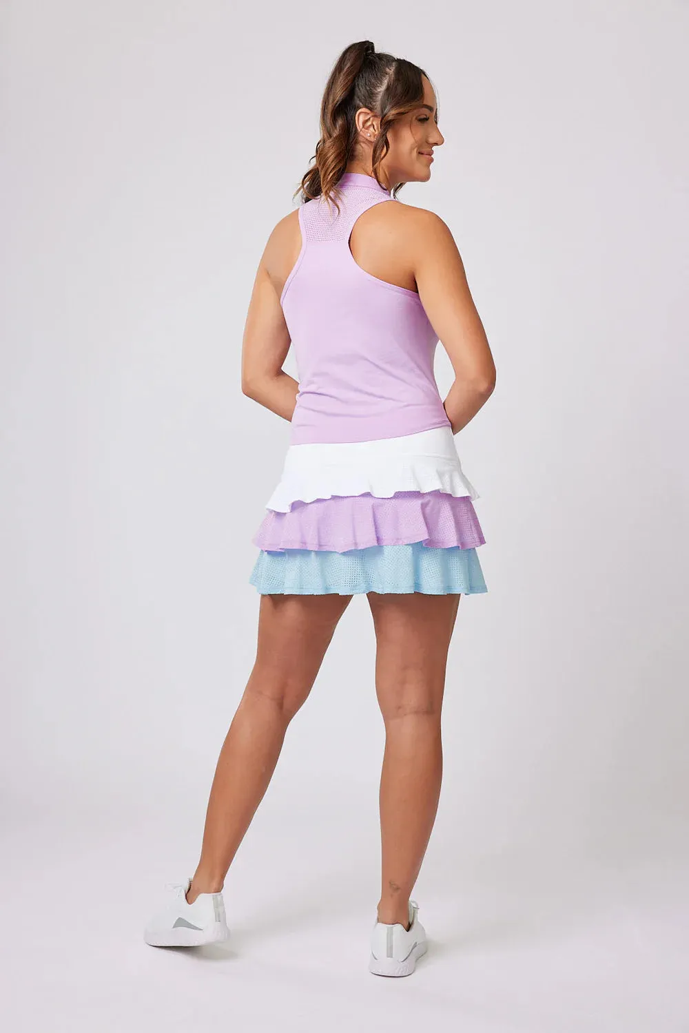 Ladies Sofibella Racerback Polo Tank