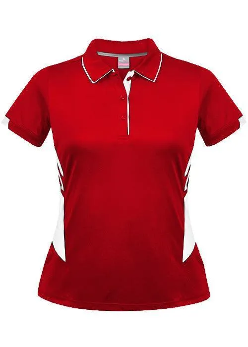 Ladies Tasman Polo Red/White