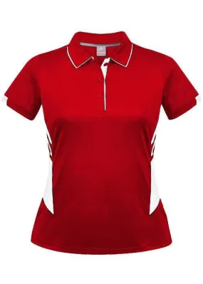 Ladies Tasman Polo Red/White