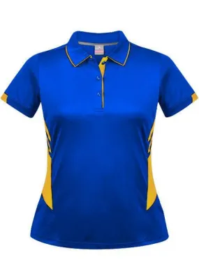 Ladies Tasman Polo Royal/Gold