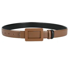 Leather Belt Wide Jeans Decorative Band Waist Seal Dress Versatile Two-Layer Women's
