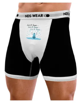 Let It Snow Happy Snowman Mens Boxer Brief Underwear