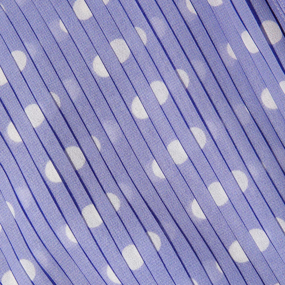 Lilac Polka Print Chiffon Dress