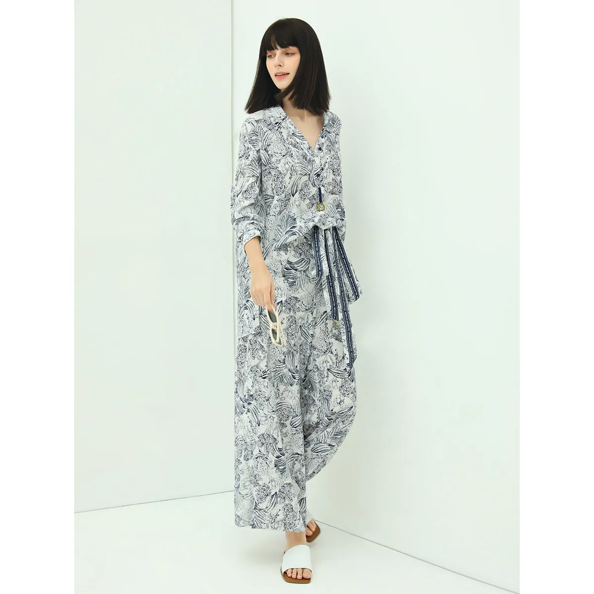 Lily Island Flimsy V-neck Floral Shirt
