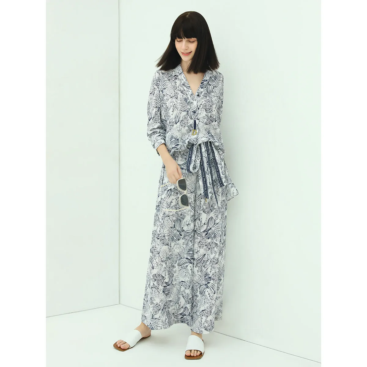 Lily Island Flimsy V-neck Floral Shirt