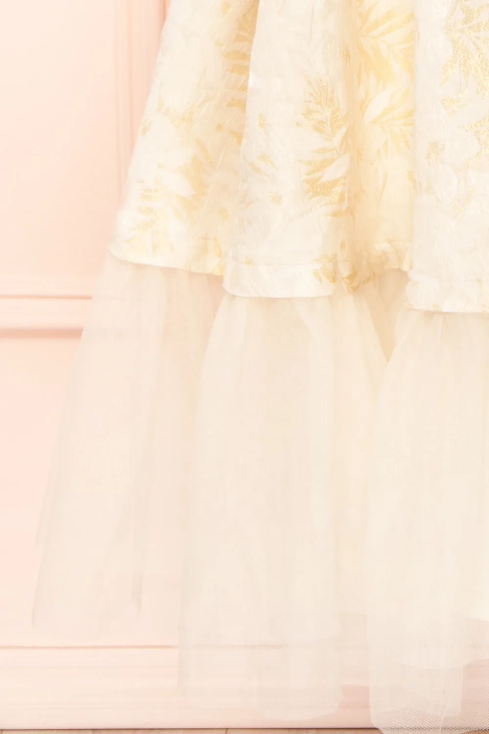 Luminea | Floral Jacquard Strapless Midi Dress