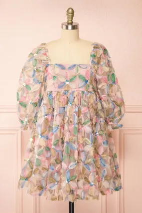 Marzia | Short Floral Babydoll Dress