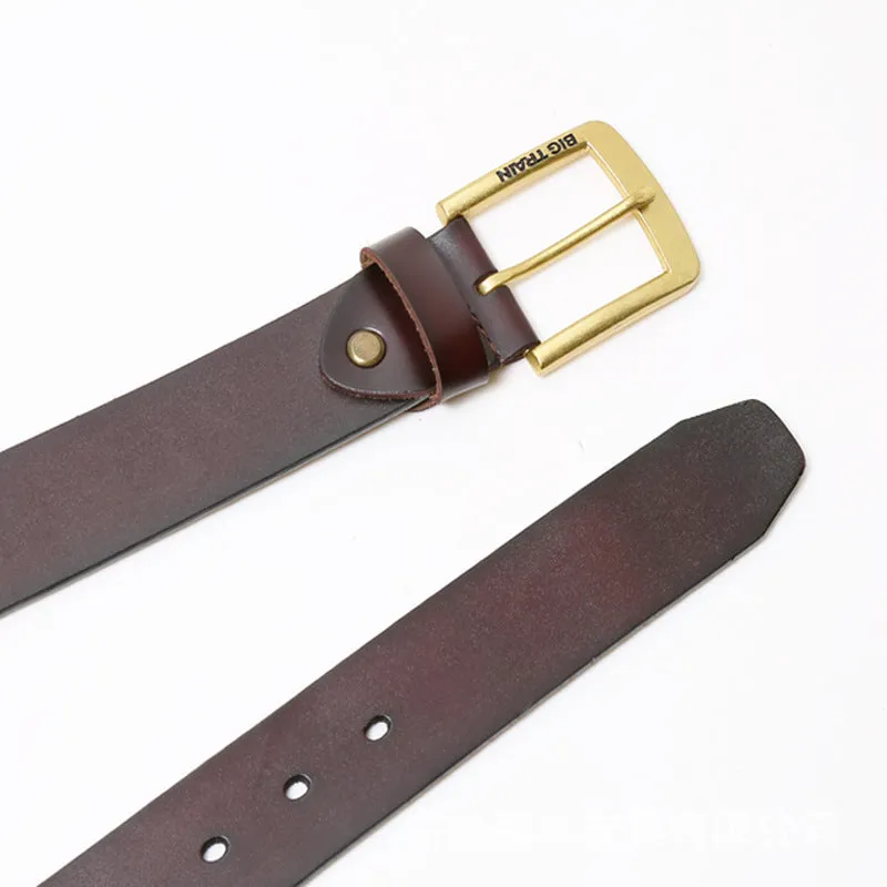 Men's Brand Leather Pin Buckle Leather Belt Pure Paint Surface Jeans Belt