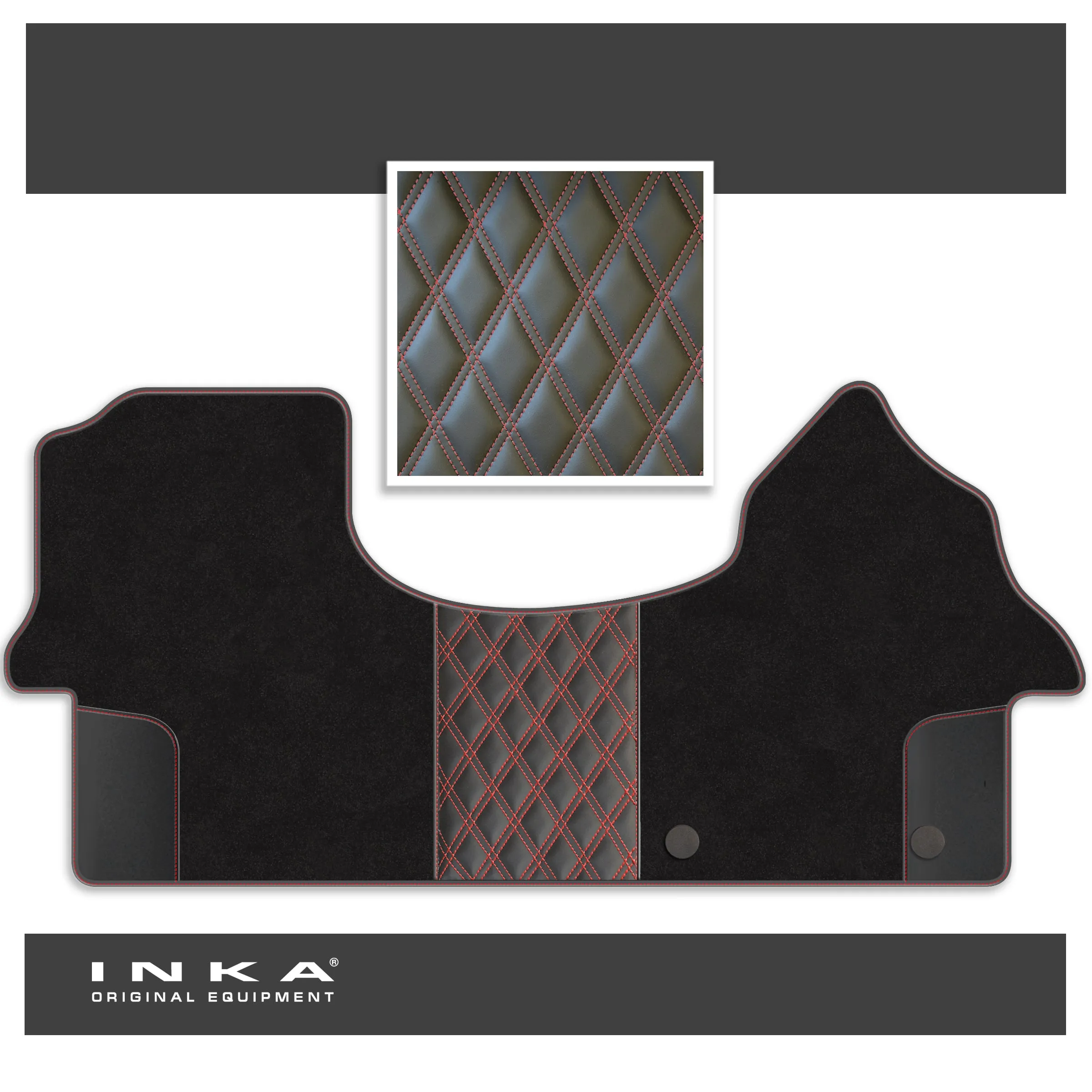 Mercedes Benz Sprinter INKA Bentley Leatherette Front Tailored Carpet Mat Black MY18 To Present