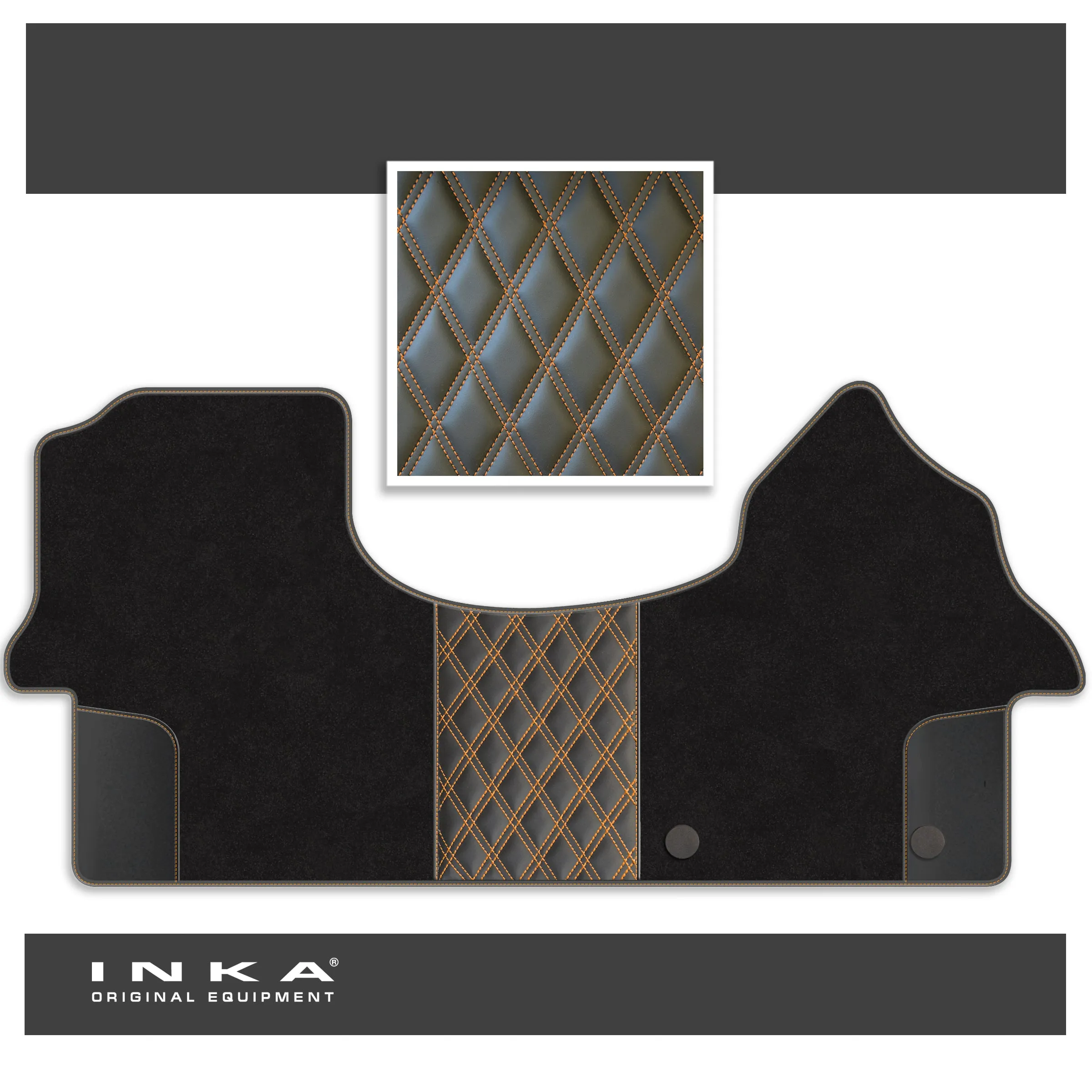 Mercedes Benz Sprinter INKA Bentley Leatherette Front Tailored Carpet Mat Black MY18 To Present