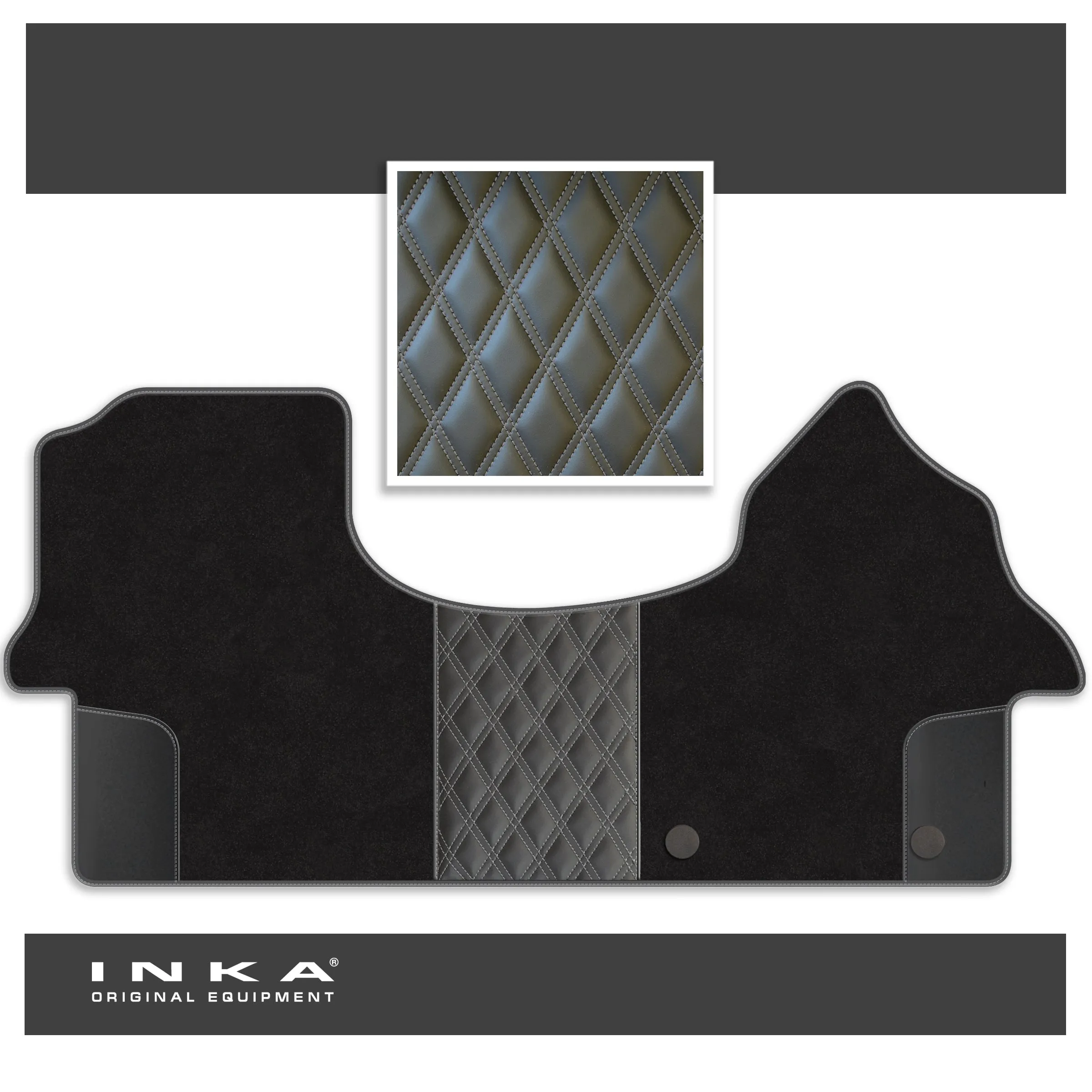 Mercedes Benz Sprinter INKA Bentley Leatherette Front Tailored Carpet Mat Black MY18 To Present