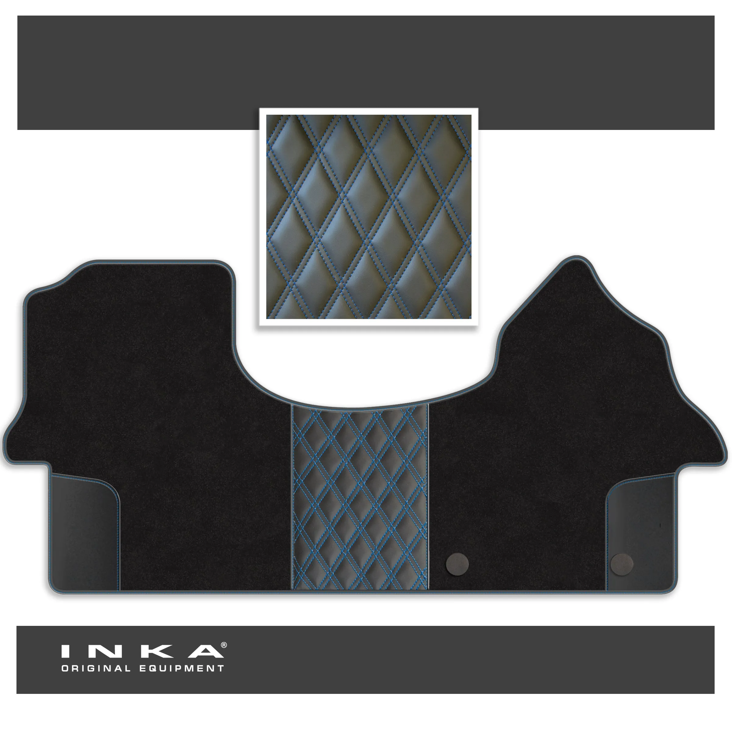 Mercedes Benz Sprinter INKA Bentley Leatherette Front Tailored Carpet Mat Black MY18 To Present