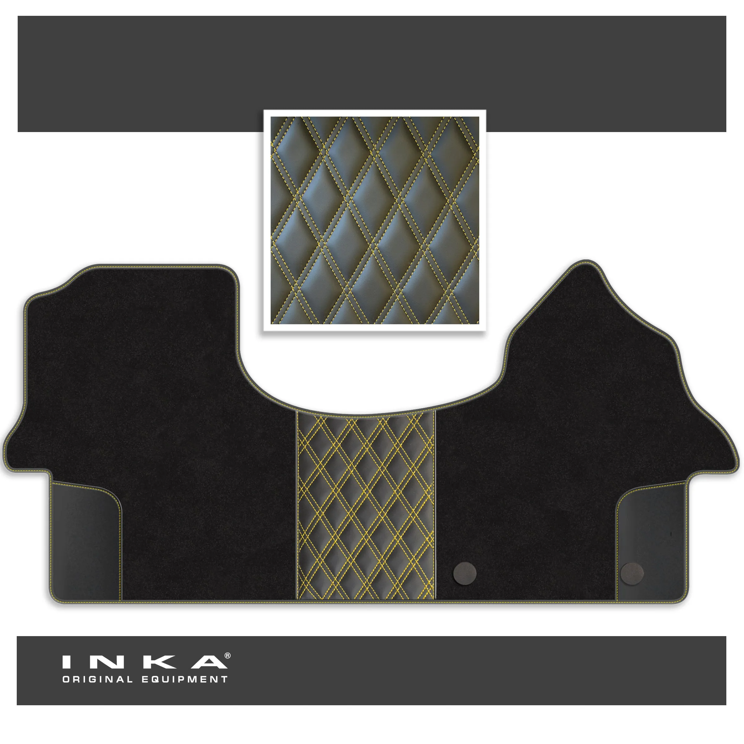 Mercedes Benz Sprinter INKA Bentley Leatherette Front Tailored Carpet Mat Black MY18 To Present
