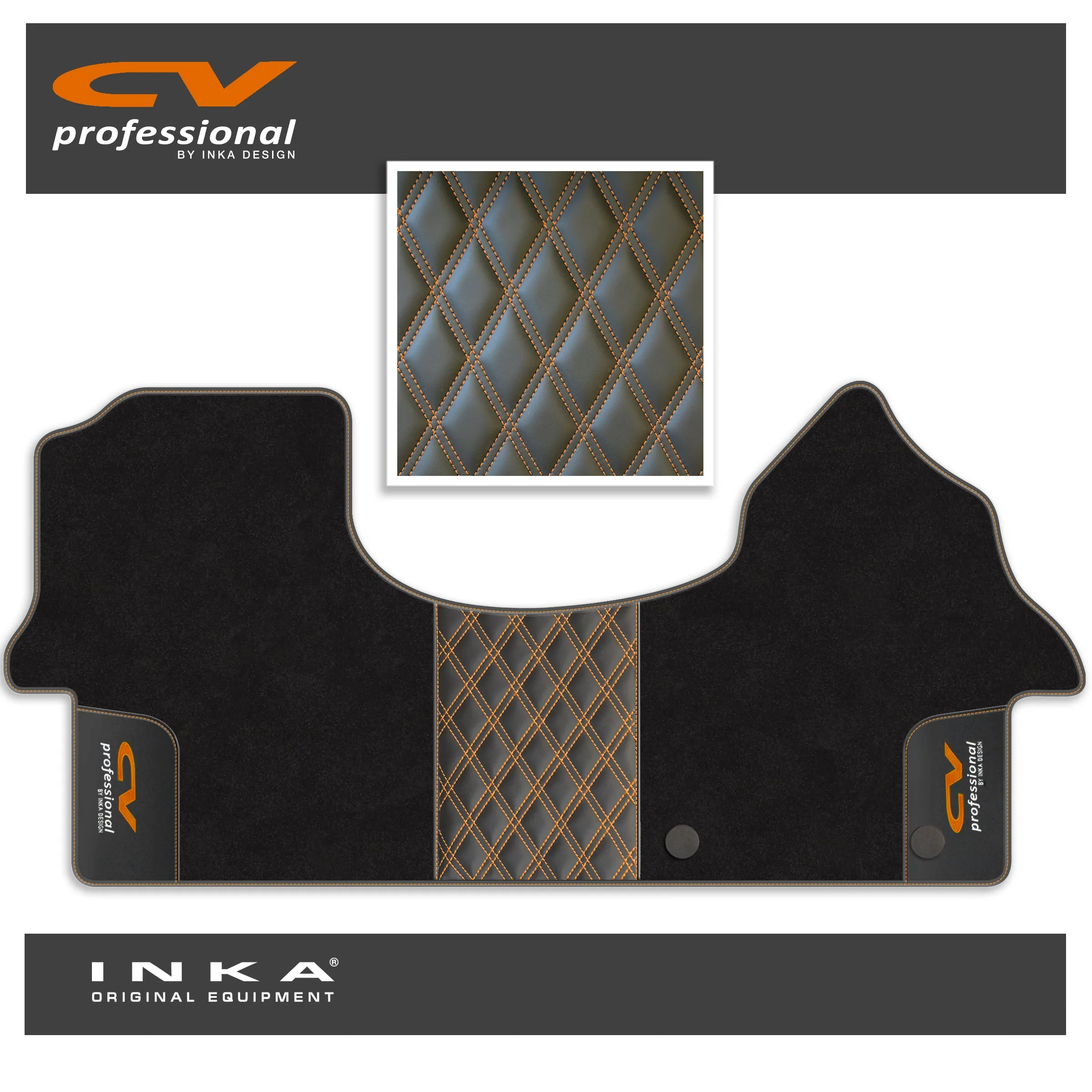 Mercedes Benz Sprinter INKA CV Professional Bentley Leatherette Front Tailored Carpet Mat Black MY18 To Present