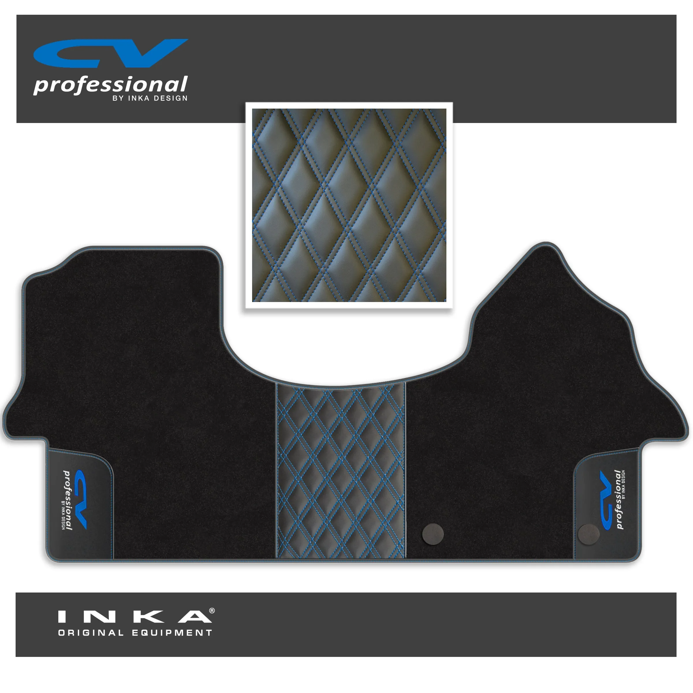 Mercedes Benz Sprinter INKA CV Professional Bentley Leatherette Front Tailored Carpet Mat Black MY18 To Present