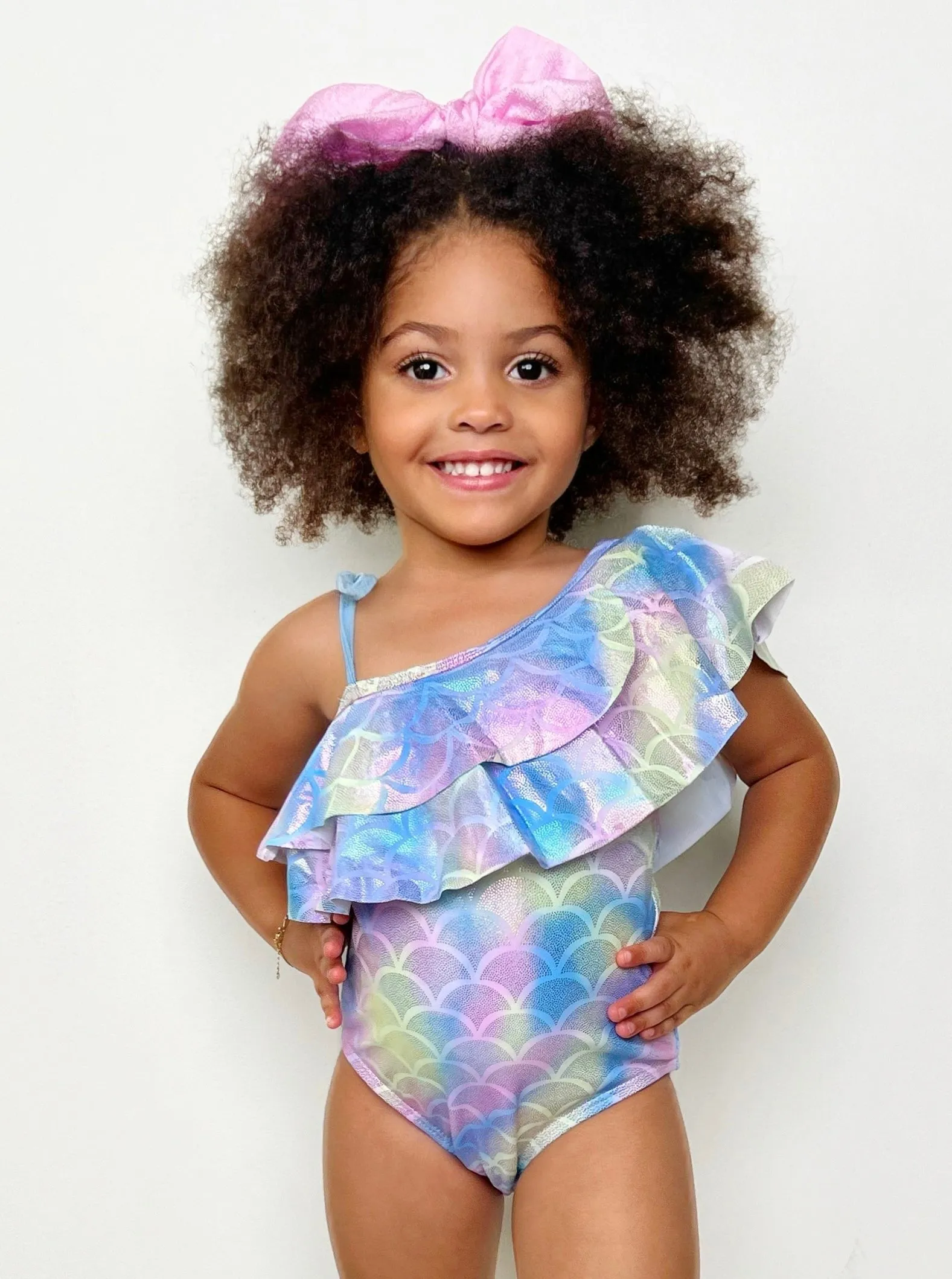 Mermaid Chic One Shoulder One Piece Swimsuit