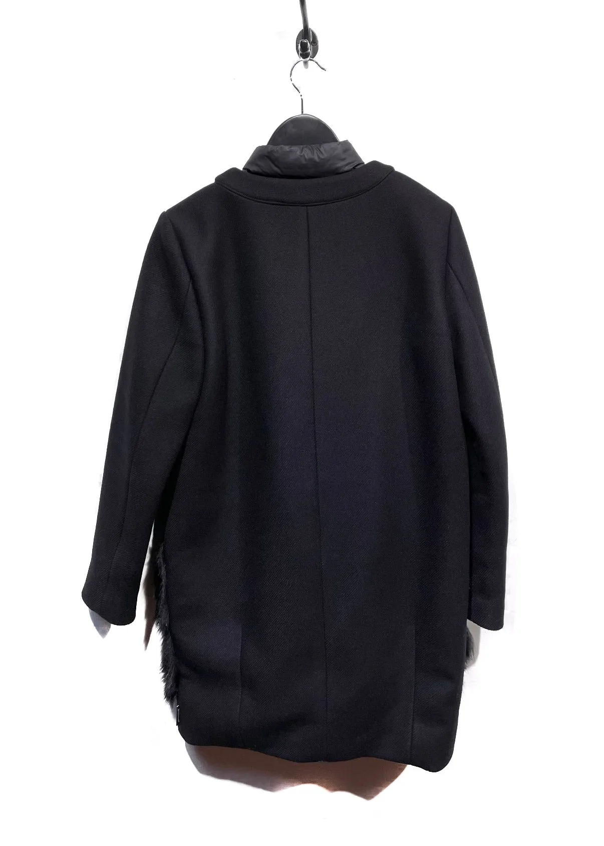 Moncler Premiere Black Regle Fur-trimmed Down Coat