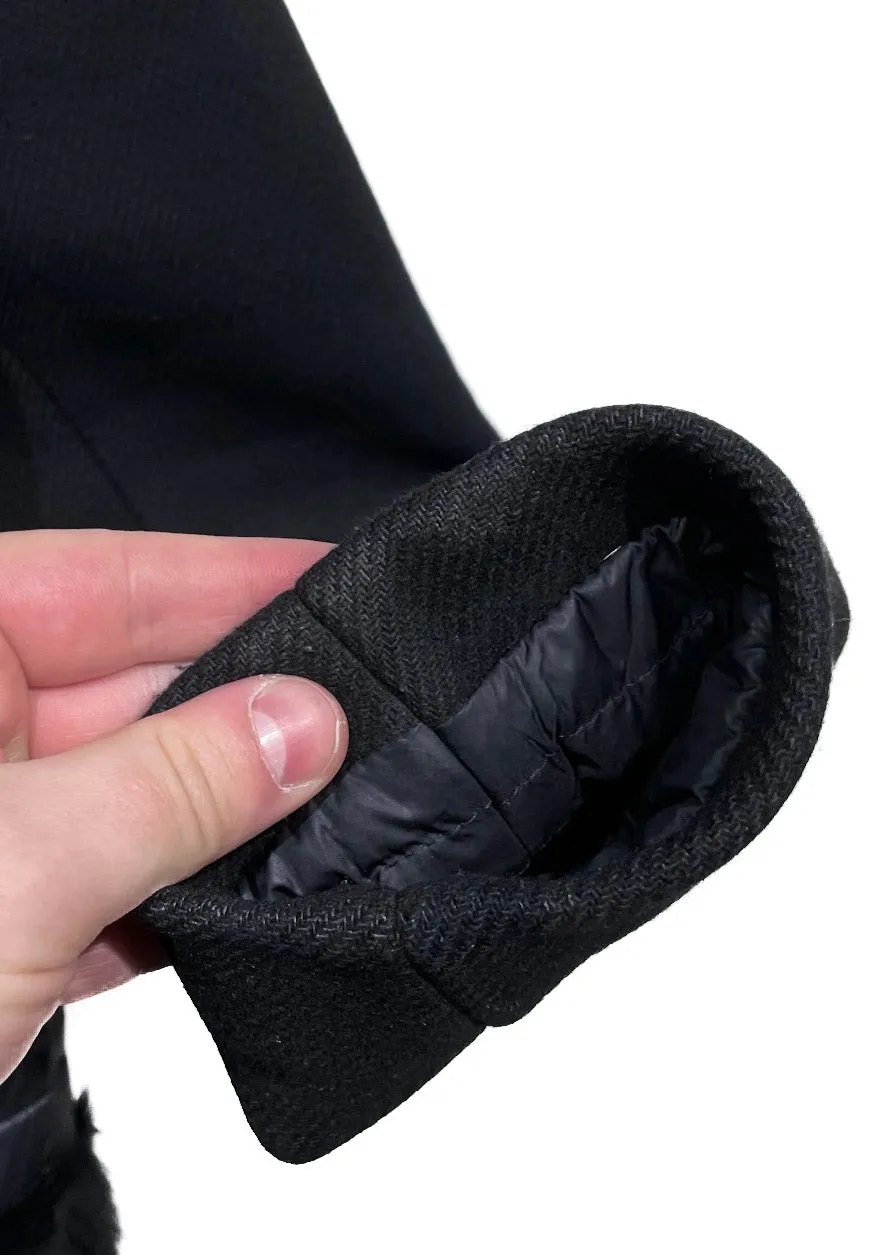 Moncler Premiere Black Regle Fur-trimmed Down Coat