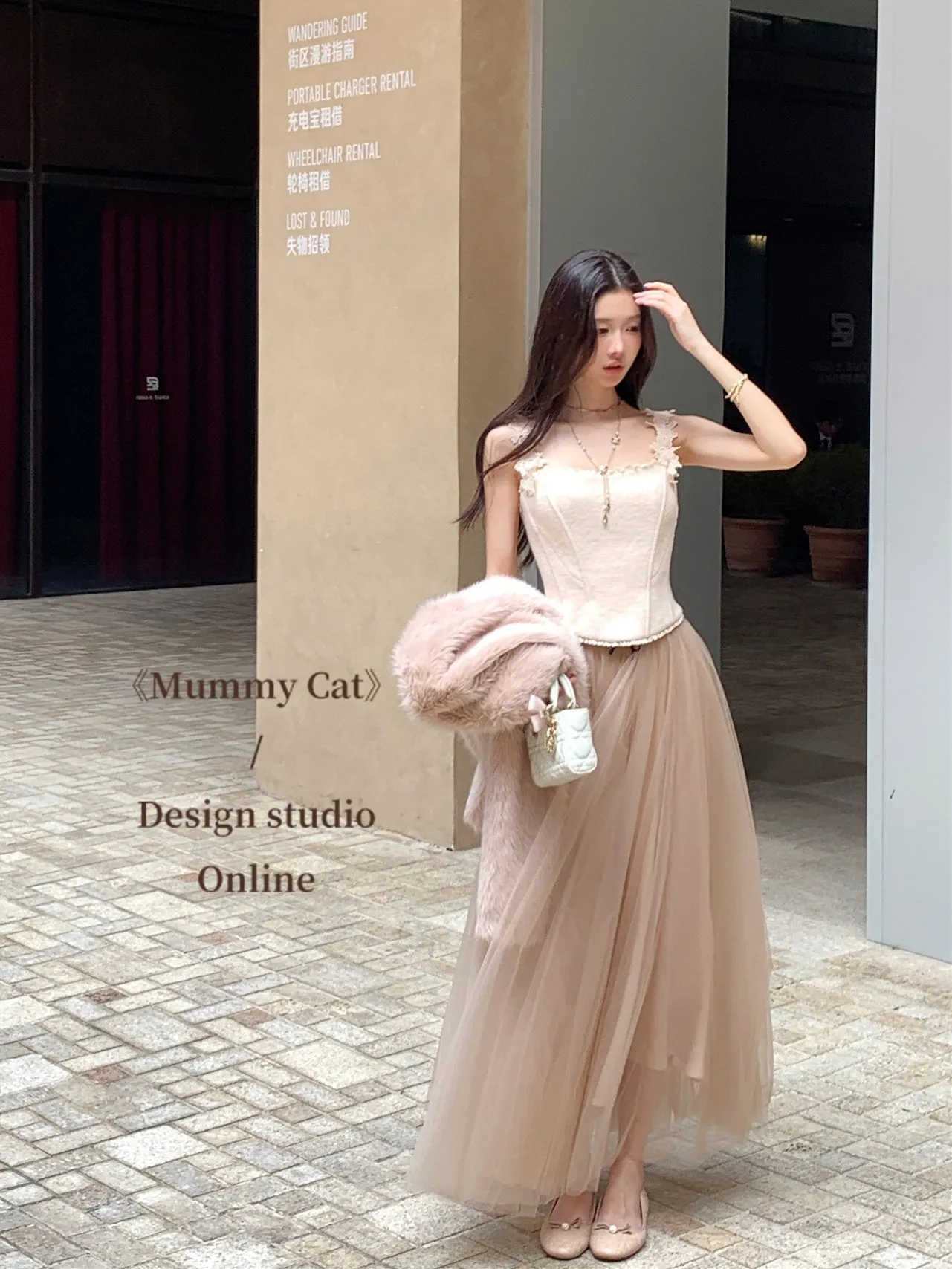 [Mummy Cat] My Ballerina Angel Embroidery Lace Corset and Fairy-like Tulle Skirt