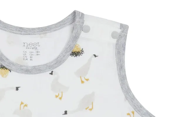 Nest Designs Bamboo Pima Sleeveless Romper - The Goose & The Golden Egg