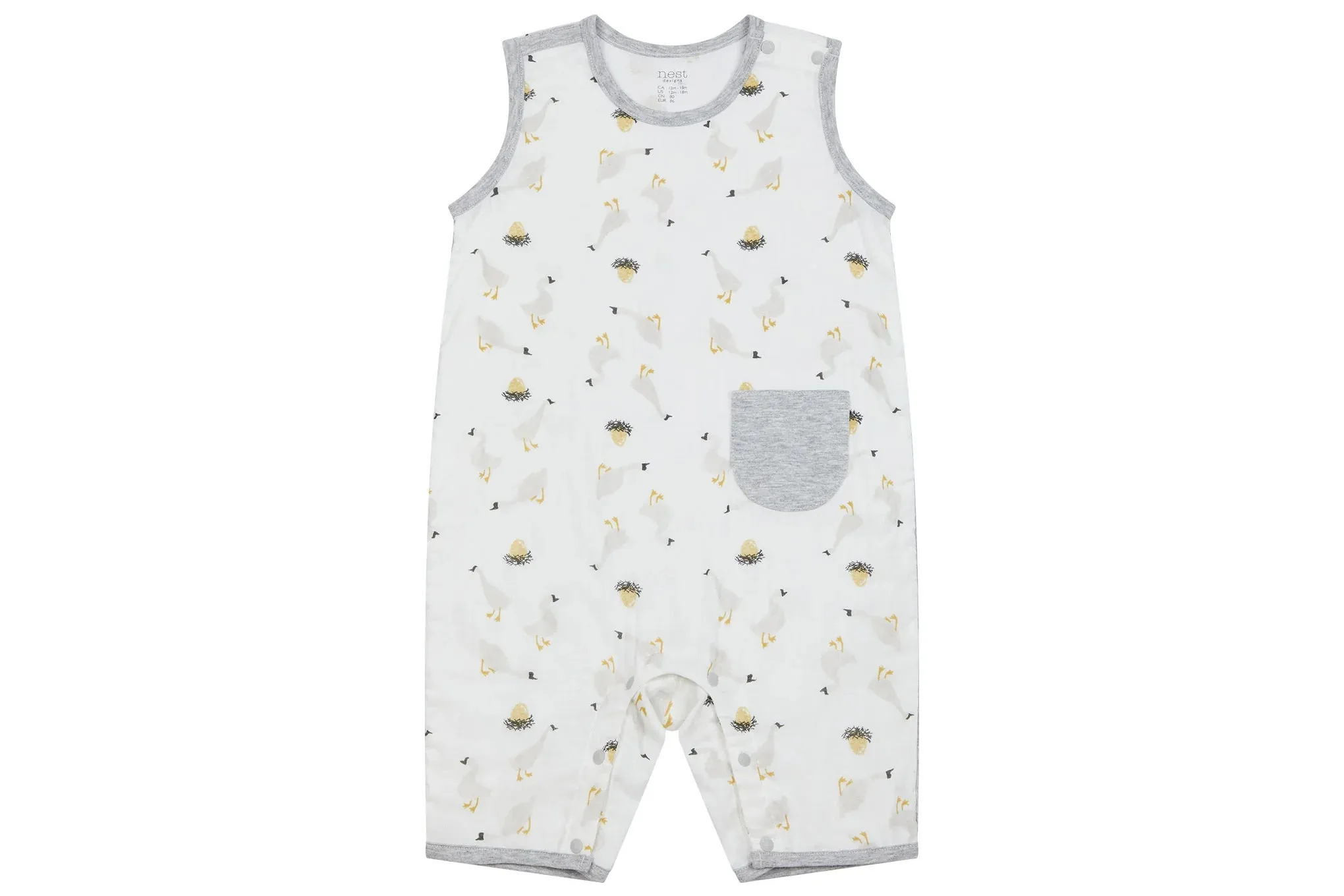 Nest Designs Bamboo Pima Sleeveless Romper - The Goose & The Golden Egg