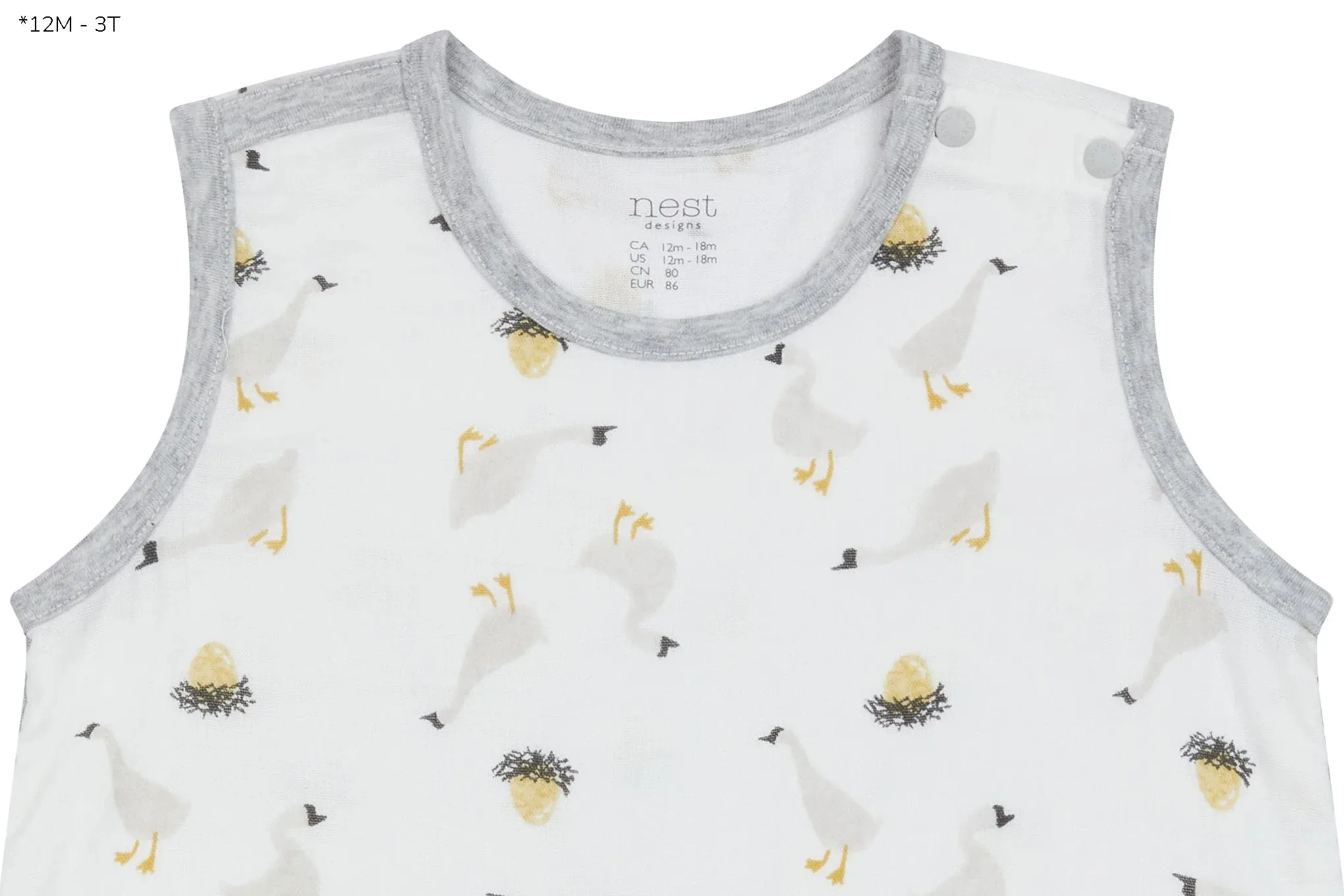 Nest Designs Bamboo Pima Sleeveless Romper - The Goose & The Golden Egg