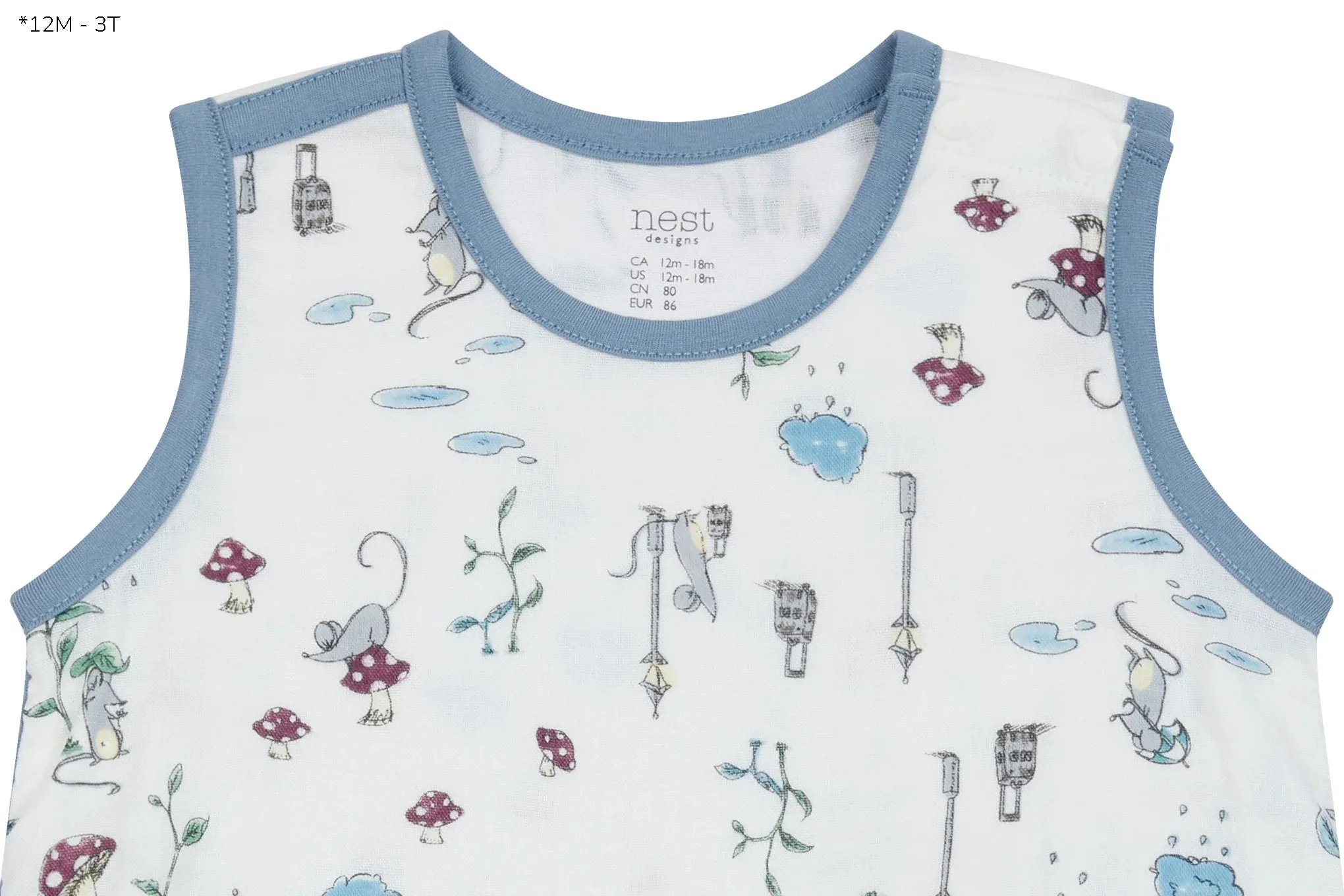 Nest Designs Bamboo Pima Sleeveless Romper - The Town Mouse & The Country Mouse