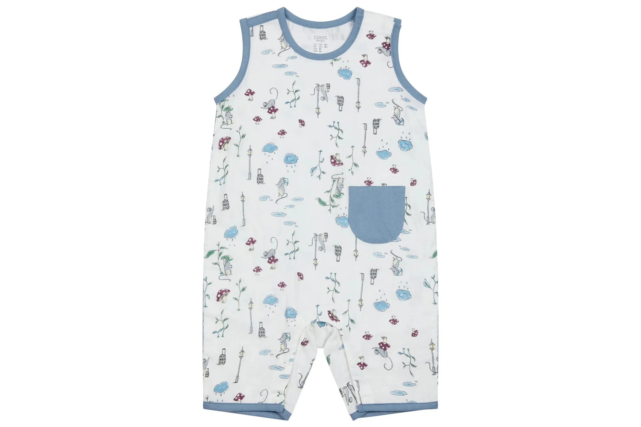 Nest Designs Bamboo Pima Sleeveless Romper - The Town Mouse & The Country Mouse