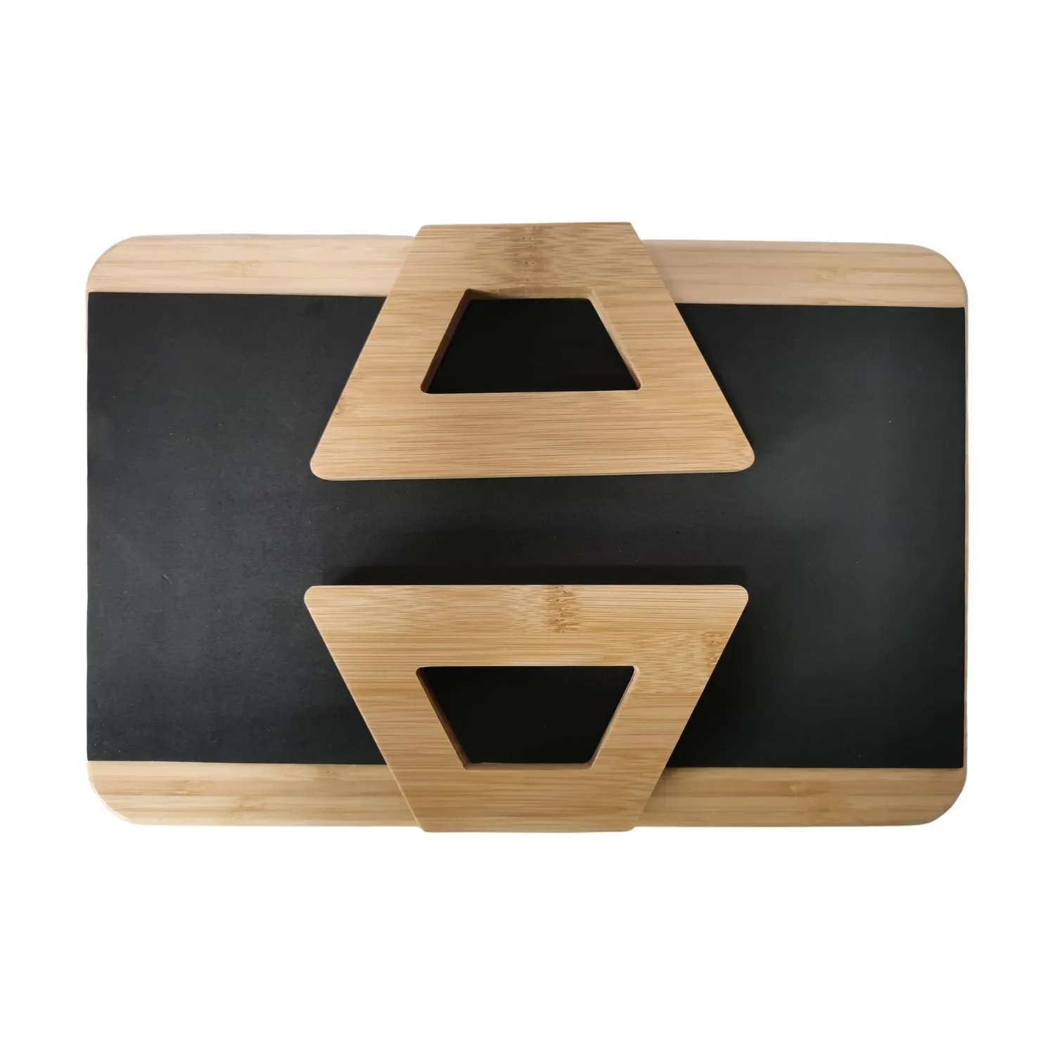 Non-Slip Bamboo Arm Tray for Wide Couches, Natural - GOMINIMO