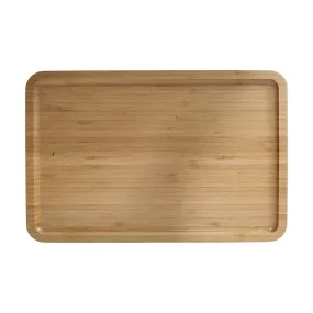 Non-Slip Bamboo Arm Tray for Wide Couches, Natural - GOMINIMO