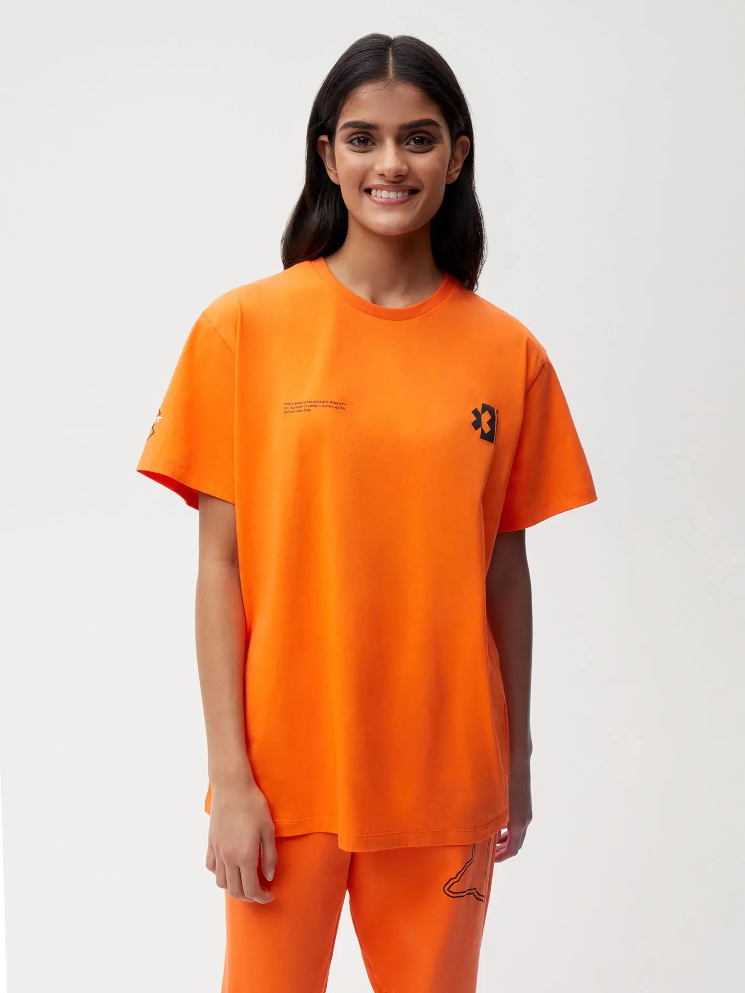 PANGAIA x Extreme-E T-shirt—persimmon orange