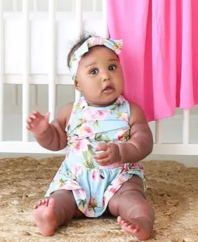 Posh Peanut Carolina Floral Racerback with Twirl Skirt Bodysuit