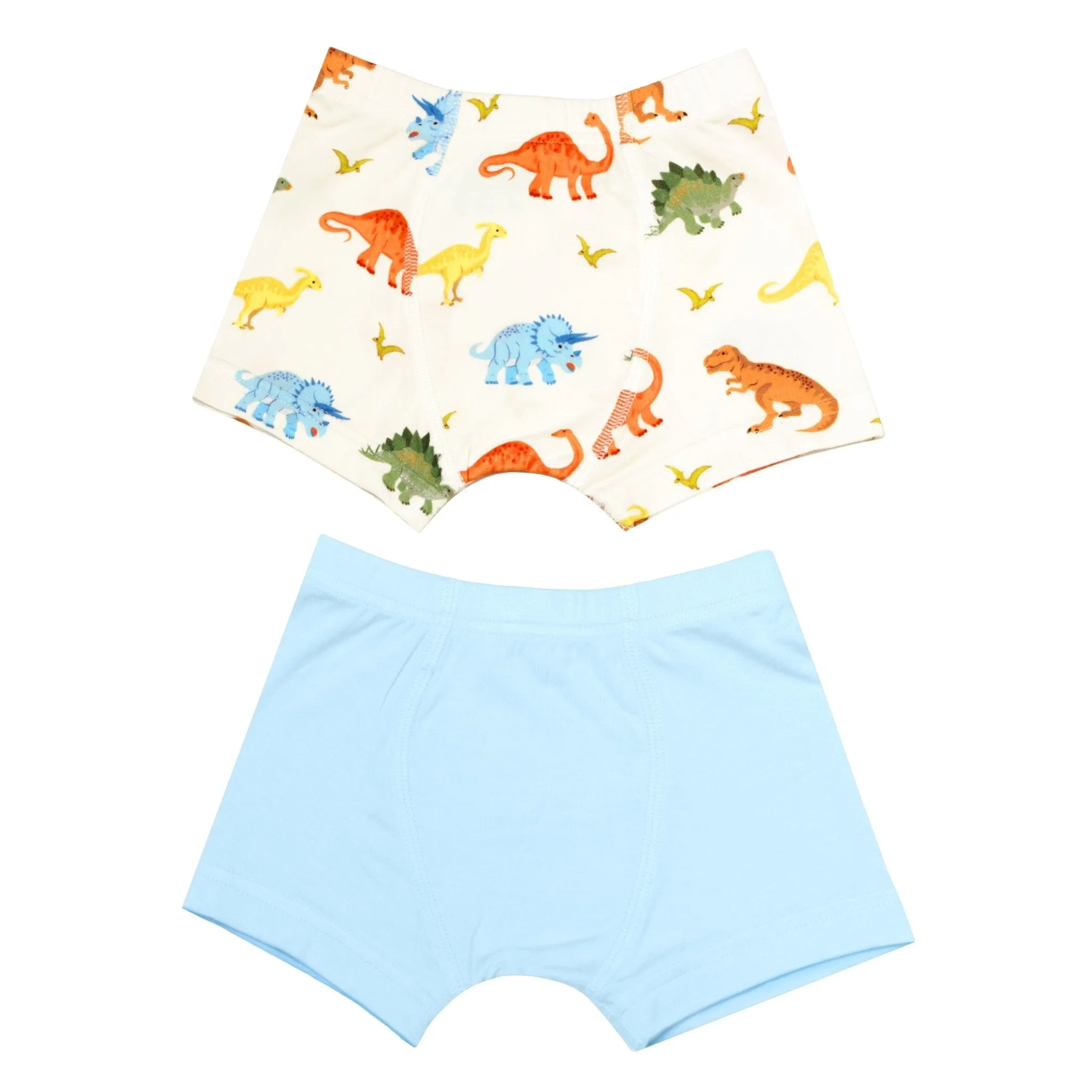 Powder Blue Jurassic Crew Boys Boxer Set of 2