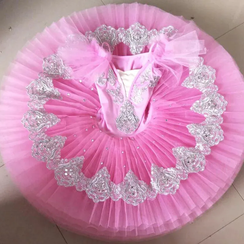 Professional Girls Pancake Tutu Ballerina Performance Costume