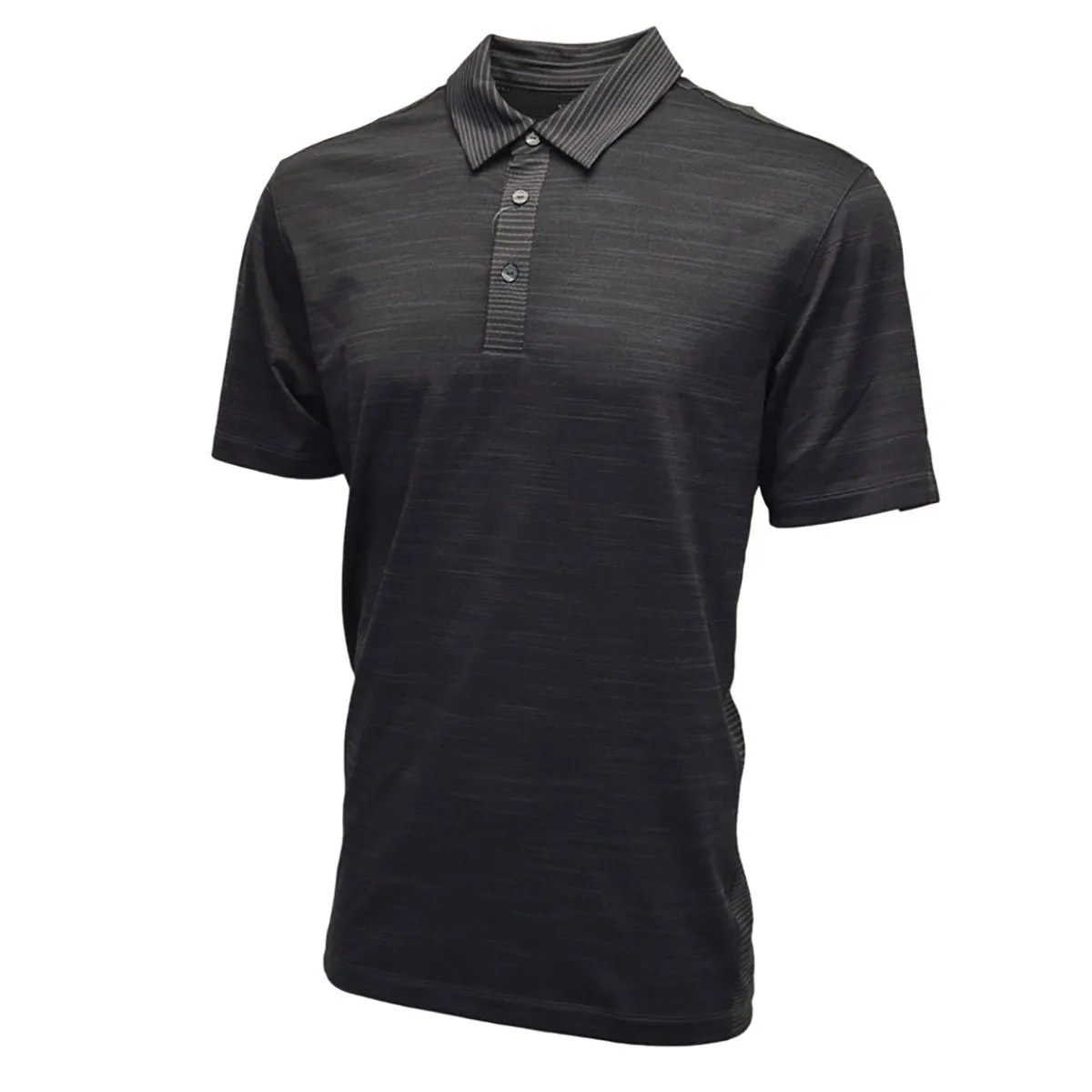PUMA Men's Heather Stripe Cresting Polo Periscope Heather S