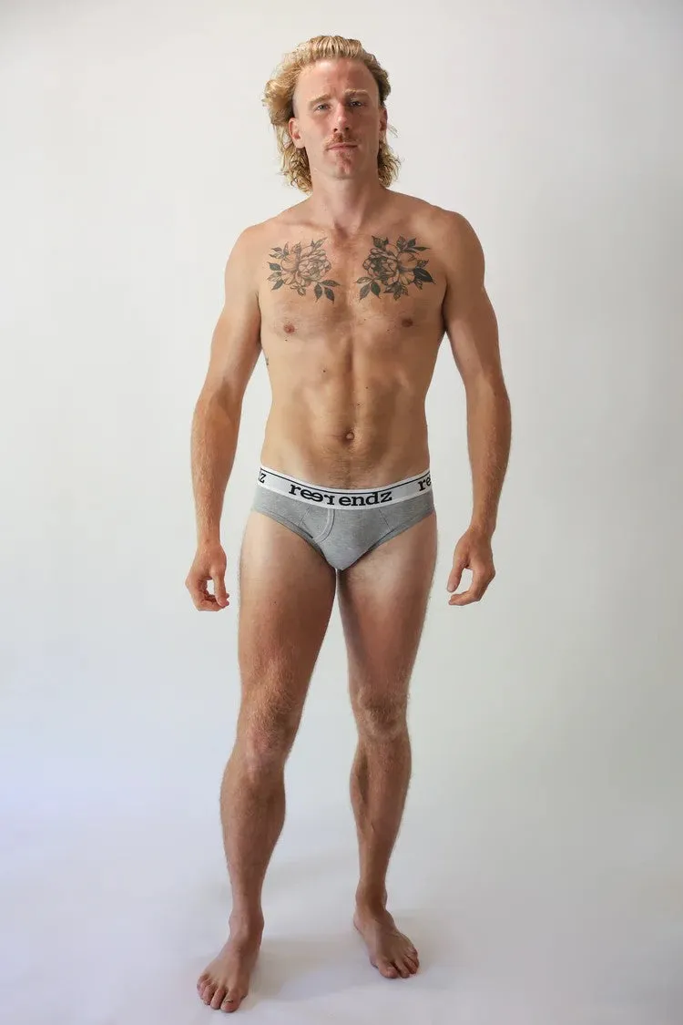 Reer Endz - Fly Front Brief - Grey Marle