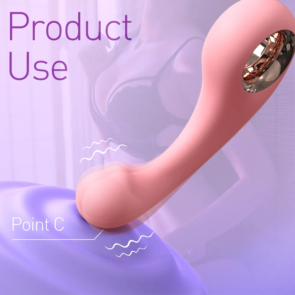 S-Hande C-Spot & G-Spot Vibrator with Handle Ring for Couples