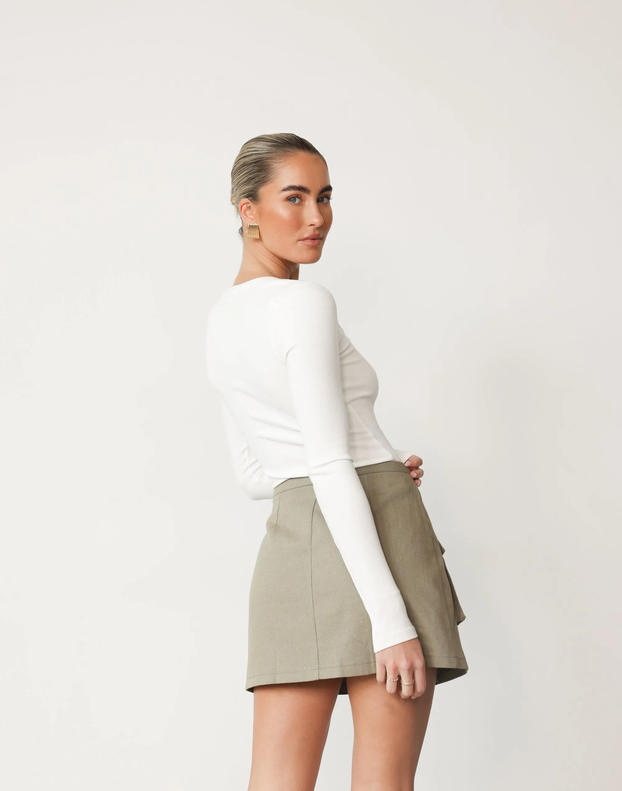 Scottie Mini Skirt (Khaki)