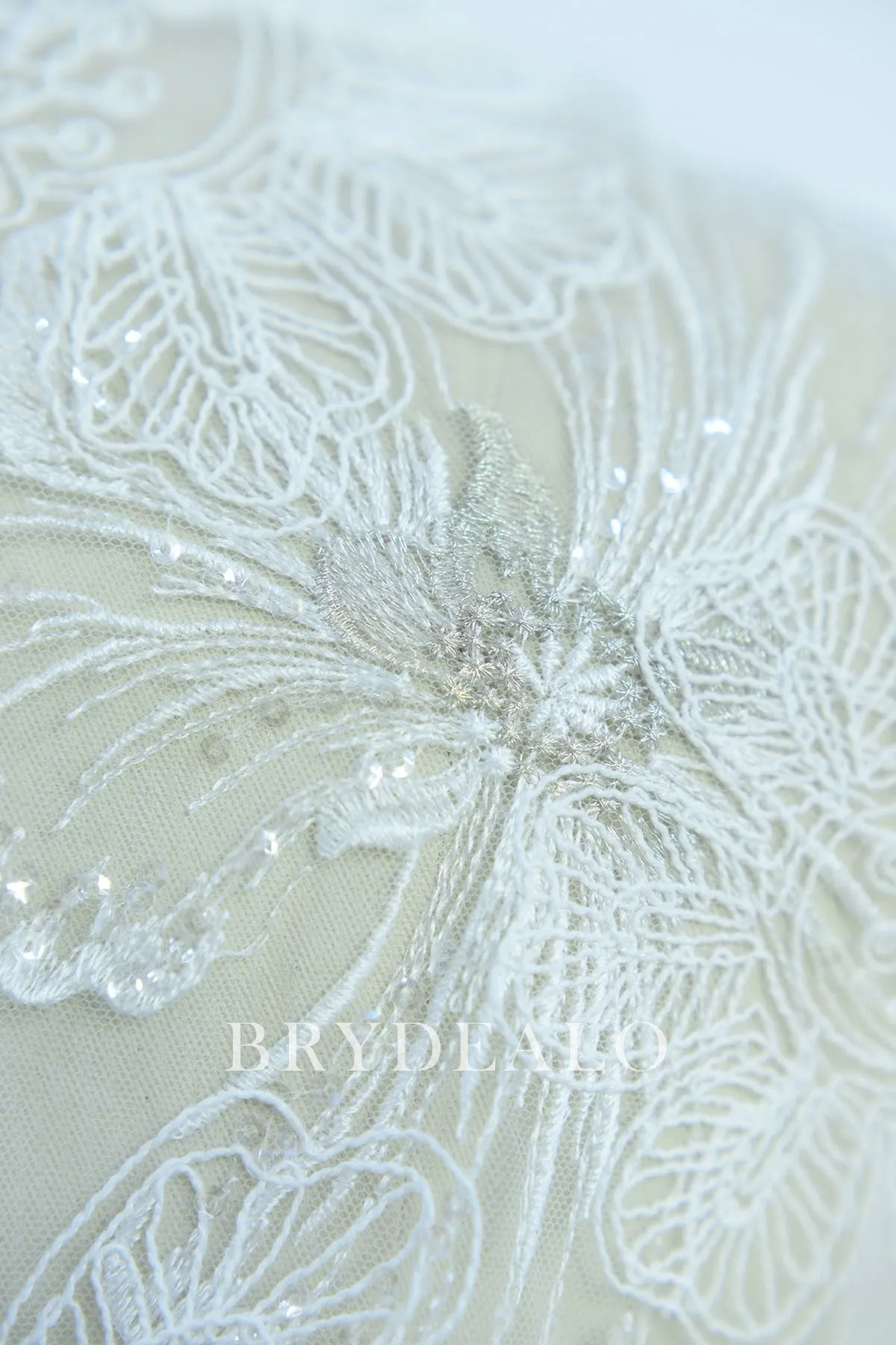 Shimmery Wild Flower Lace Fabric for Sale