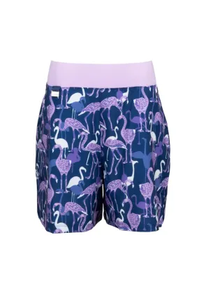 Short  Barboteuse Taille Plus (Navy & Lilac Multi) de Lopez