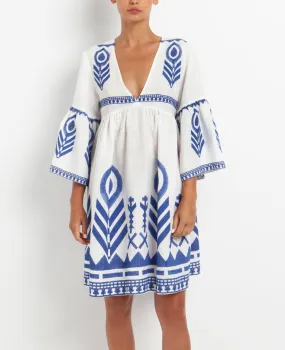 SHORT LINEN DRESS "FEATHER